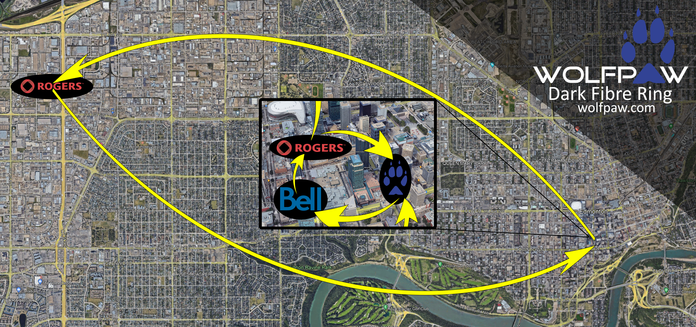 Wolfpaw Dark Fibre Ring Coming To Edmonton, Q2 2023